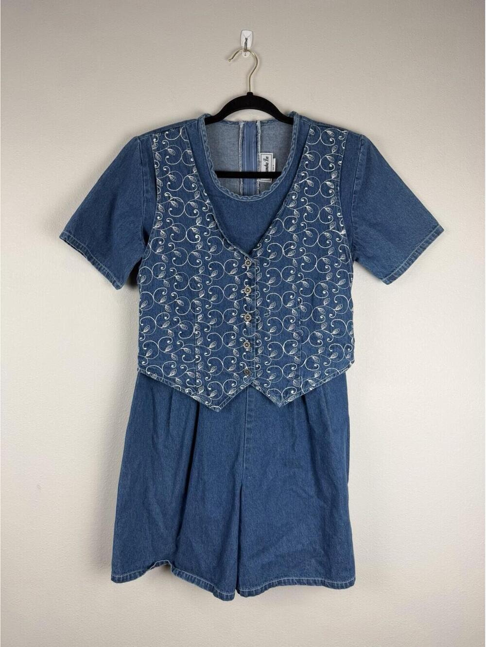 VTG 90s Teacher Boho Chic Denim Shortalls / Romper | Coastal Cowgirl Cottage